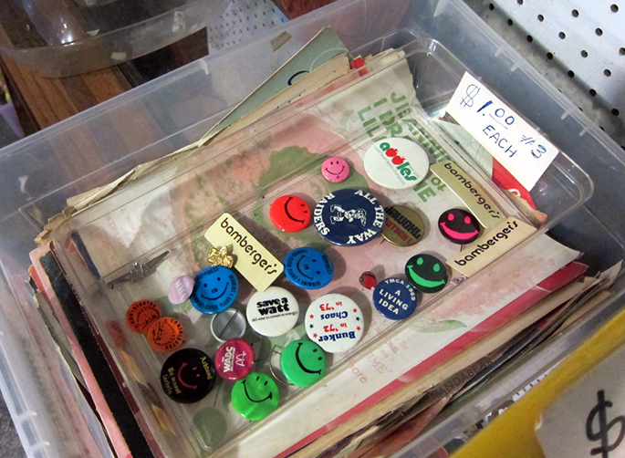 vintage buttons and pins